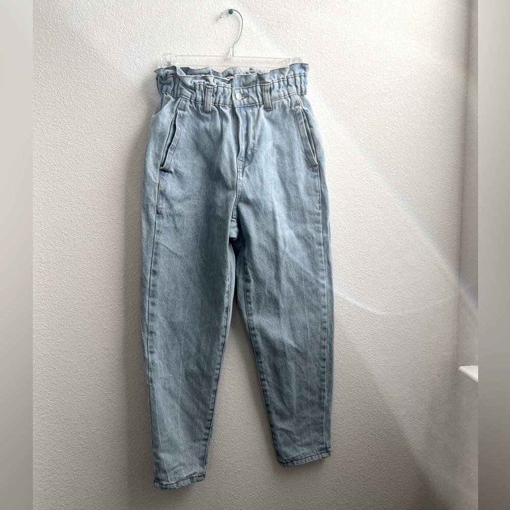 RSQ paper bag waist mom jeans size XS